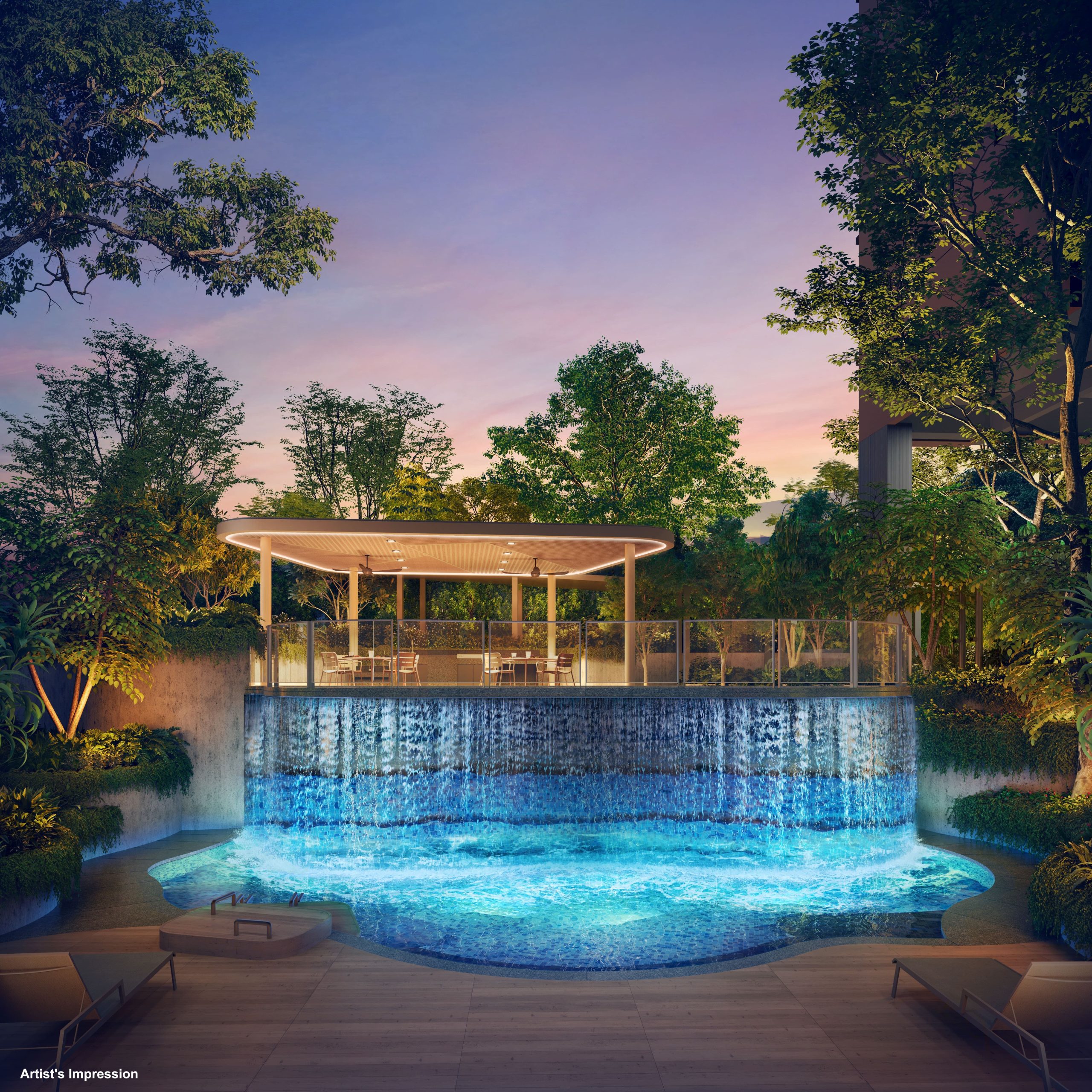 LyndenWoods Cascading Spa Pool