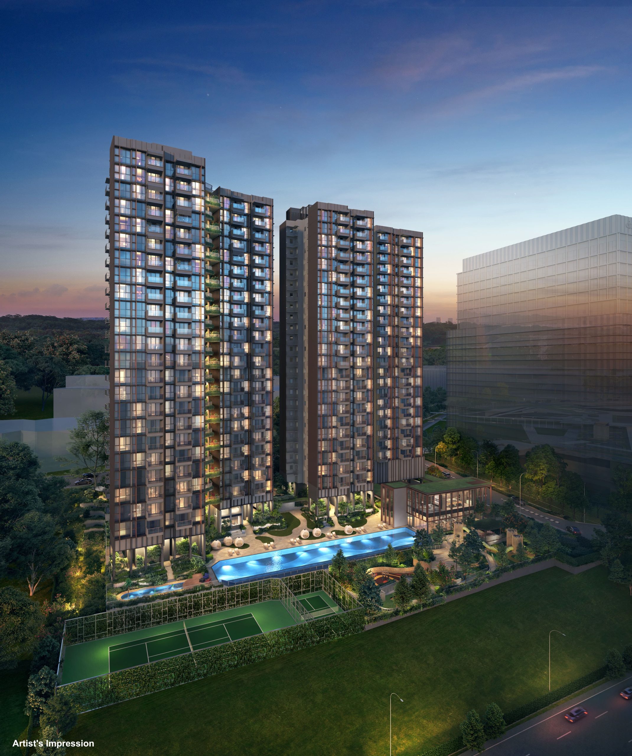 LyndenWoods Facade (night)